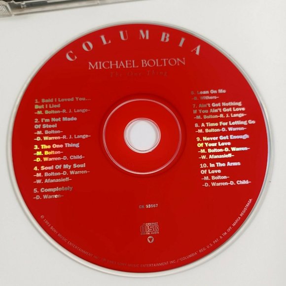 Michael Bolton The One Thing CD  -90s *MINOR WEAR - Picture 6 of 12